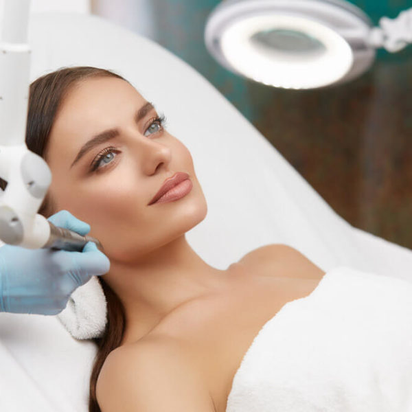 person having beauty treatment done