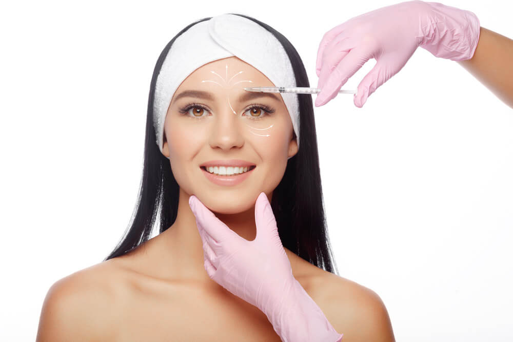 person having botox