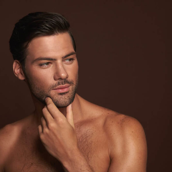 man with shaped beard